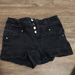 Black Jean Shorts